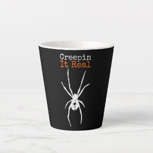 Funny Halloween Costume - Creepin It Real Spider Latte Mug