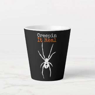 Funny Halloween Costume - Creepin It Real Spider Latte Mug