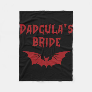 Funny Halloween Costume Dadcula's Bride Dracula Va Fleece Blanket