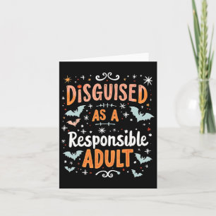 Funny Halloween Costume Disguised As A Responsible Card