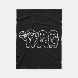 Funny halloween costume ghost for gym teacher pe fleece blanket