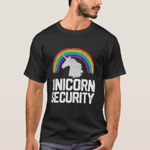Funny Halloween Costume Gift Unicorn Security Rain T-Shirt