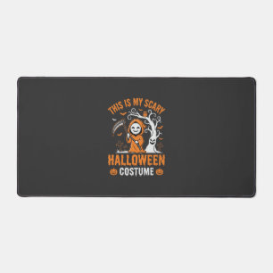 Funny Halloween Costume Grim Reaper Graveyard Desi Desk Mat