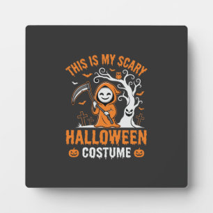 Funny Halloween Costume Grim Reaper Graveyard Desi Plaque