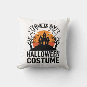 Funny Halloween Costume Haunted House Vintage Shir Cushion