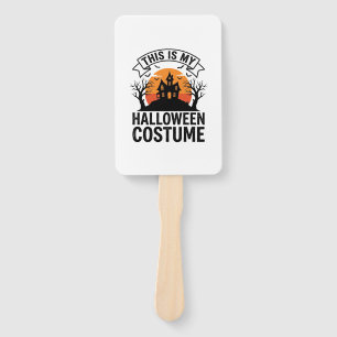 Funny Halloween Costume Haunted House Vintage Shir Hand Fan