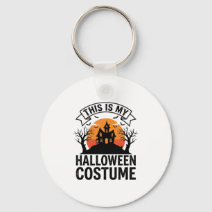 Funny Halloween Costume Haunted House Vintage Shir Key Ring