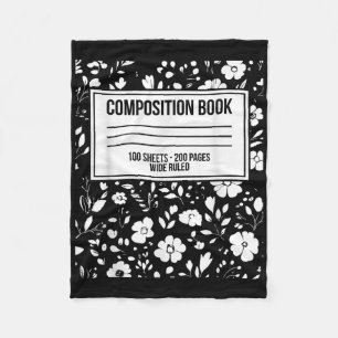 Funny Halloween Costume Journal Composition Notebo Fleece Blanket