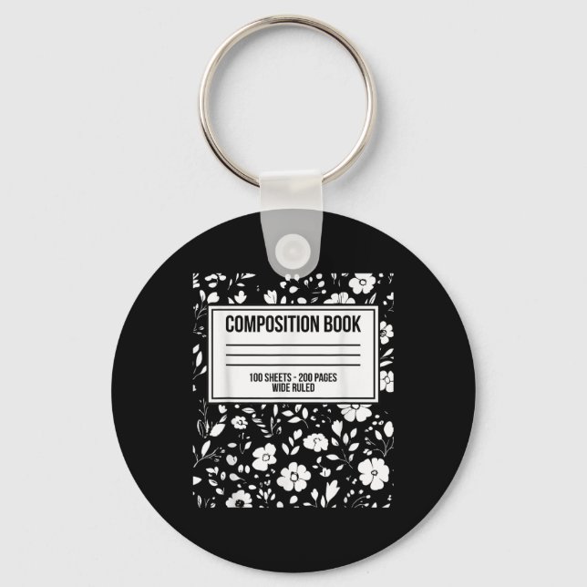 Funny Halloween Costume Journal Composition Notebo Key Ring (Front)