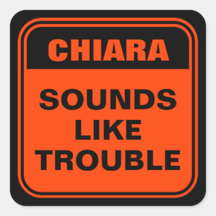 Funny Halloween costume orange road sign Square Sticker