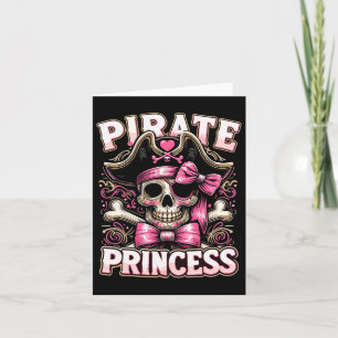 Funny Halloween Costume Pirate Princess Coquette B Card