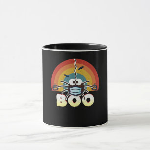Funny Halloween Costume Spider Wearing Mask Boo Mug