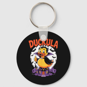 Funny Halloween Costume Vampire Rubber Duck Duckie Key Ring