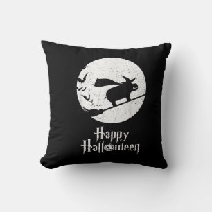 Funny Halloween Costume Witch Hippo Lover Gift Cushion