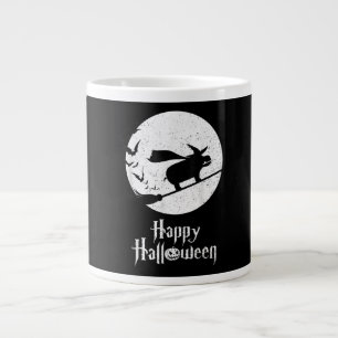 Funny Halloween Costume Witch Hippo Lover Gift Large Coffee Mug