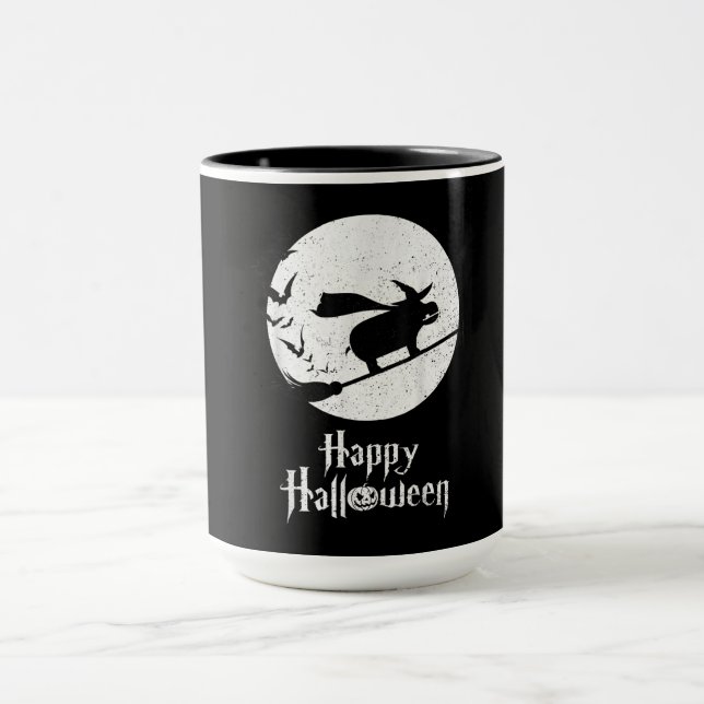 Funny Halloween Costume Witch Hippo Lover Gift Mug (Center)