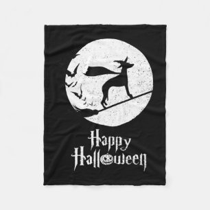 Funny Halloween Costume Witch WHIPPET Dog Lover Gi Fleece Blanket