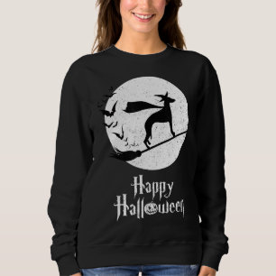 Funny Halloween Costume Witch WHIPPET Dog Lover Gi Sweatshirt