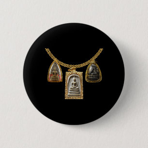 Funny Halloween Costume With Thai Style Buddhist 6 Cm Round Badge