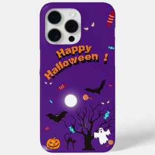 Funny Halloween creatures and candies iPhone 15 Pro Max Case