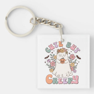 Funny Halloween Cute But Creepy Key Ring