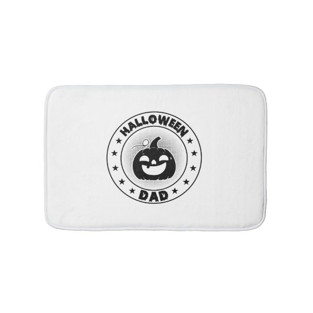 Funny Halloween Dad Halloween Pumpkin Bath Mat (Front)
