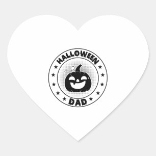 Funny Halloween Dad Halloween Pumpkin Heart Sticker