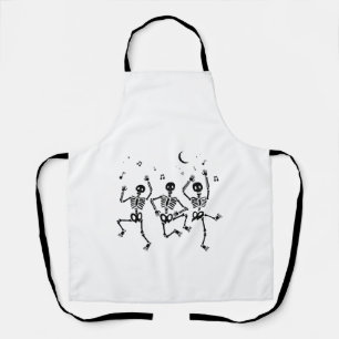Funny Halloween Dancing Skeletons Happy Halloween Apron