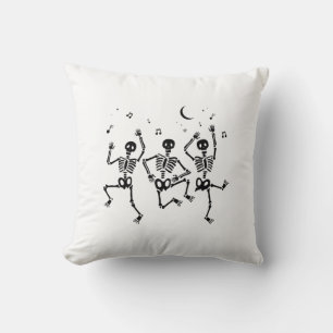 Funny Halloween Dancing Skeletons Happy Halloween Cushion