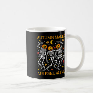 Funny Halloween Dancing Skeletons Pun Autumn Fall Coffee Mug