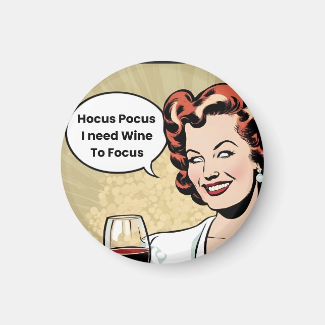 Funny Halloween Design: Hocus Pocus  Magnet (Front)