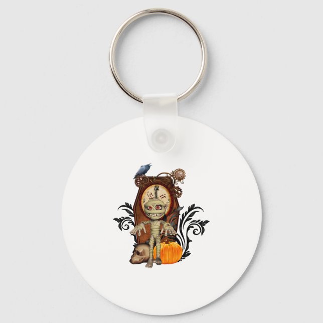 Funny halloween design key ring (Front)