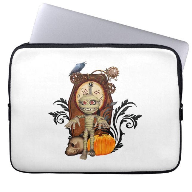 Funny halloween design laptop sleeve (Front)