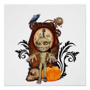 Funny halloween design poster