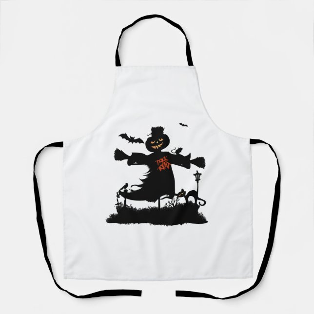 Funny halloween design with scarecrow apron (Front)