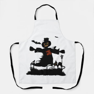 Funny halloween design with scarecrow apron