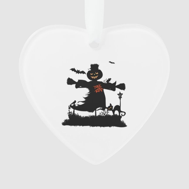 Funny halloween design with scarecrow ornament (Front)