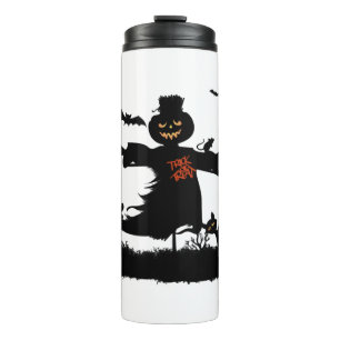 Funny halloween design with scarecrow thermal tumbler