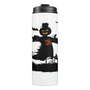 Funny halloween design with scarecrow thermal tumbler