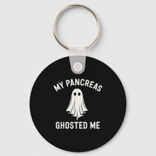 Funny Halloween Diabetes Awareness My Pancreas Gho Key Ring