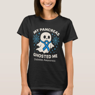 Funny Halloween Diabetes Awareness My Pancreas Gho T-Shirt