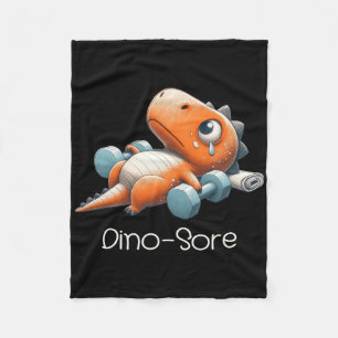 Funny Halloween Dinosaur Tested Positive For Pumpk Fleece Blanket