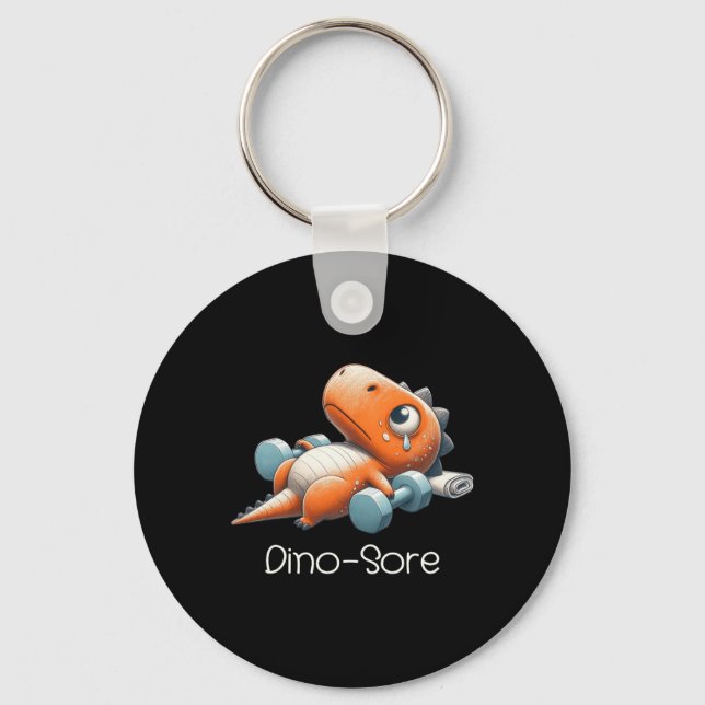 Funny Halloween Dinosaur Tested Positive For Pumpk Key Ring (Front)