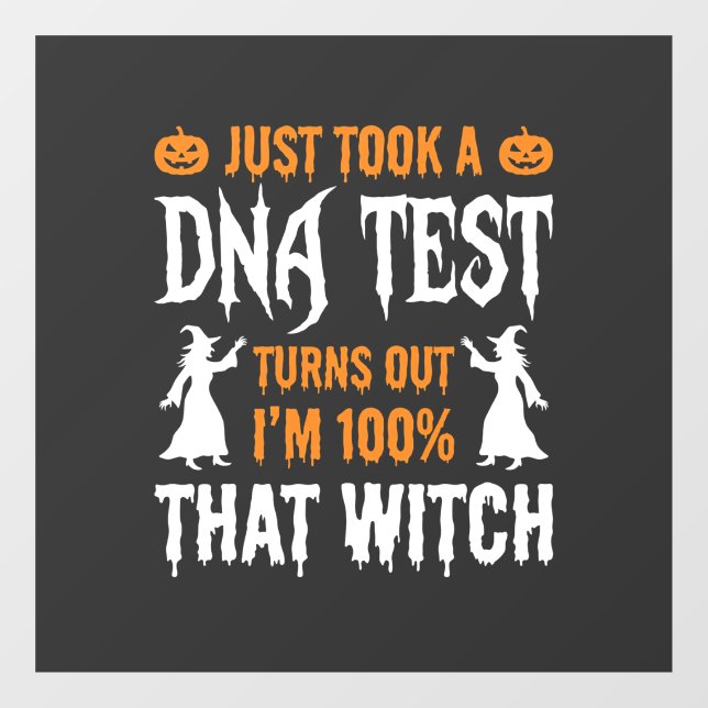 Funny Halloween DNA Test Witch Graphic (Sheet)