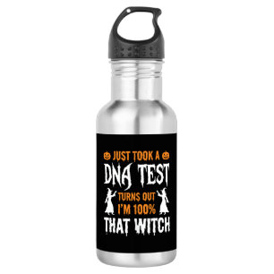 Funny Halloween DNA Test Witch Graphic 532 Ml Water Bottle