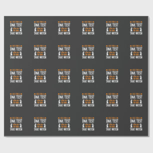 Funny Halloween DNA Test Witch Graphic Wrapping Paper