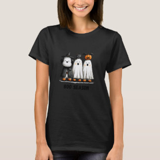 Funny Halloween Dog, Cat and Ghost Cute Pet Costum T-Shirt