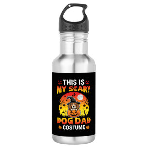 Funny Halloween Dog Dad Costume Witch Beagle 532 Ml Water Bottle