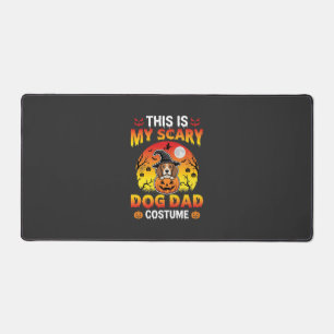 Funny Halloween Dog Dad Costume Witch Beagle Desk Mat