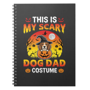 Funny Halloween Dog Dad Costume Witch Beagle Notebook